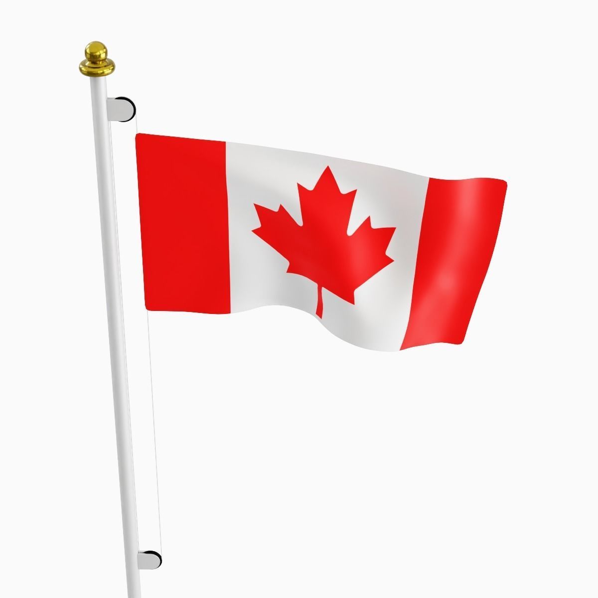 Flag of the Canada Low-poly 3D model_4