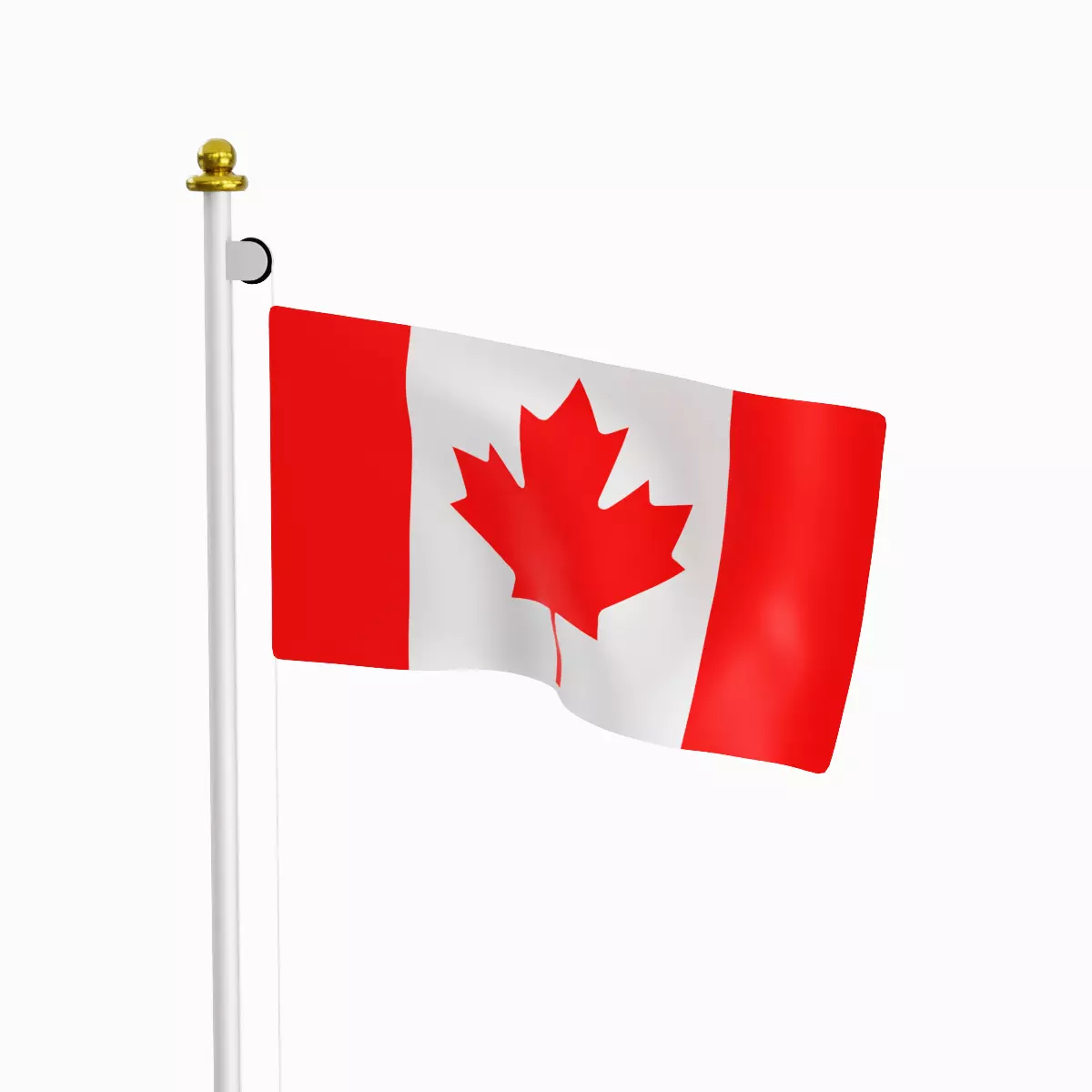 Flag of the Canada Low-poly 3D model_0