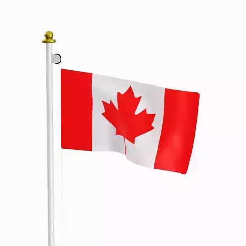 Flag of the Canada Low-poly 3D model