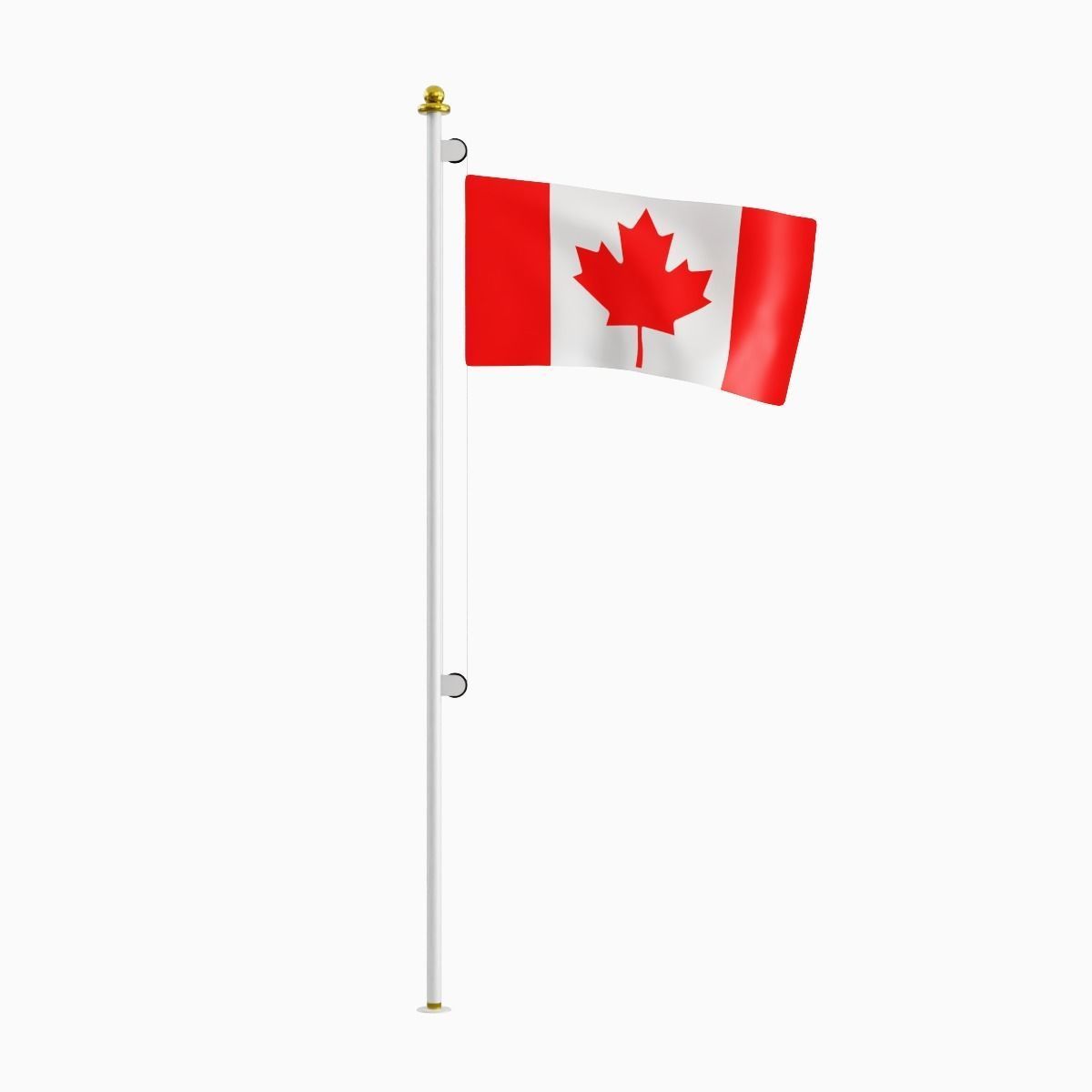 Flag of the Canada Low-poly 3D model_3