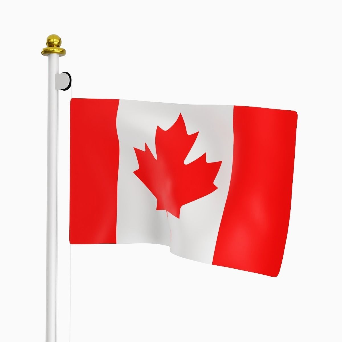 Flag of the Canada Low-poly 3D model_1