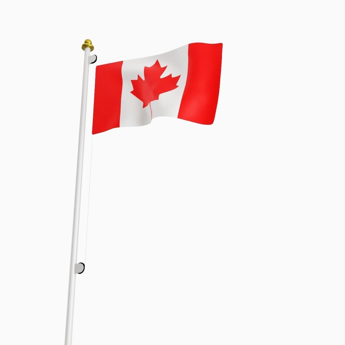 Flag of the Canada Low-poly 3D model_6