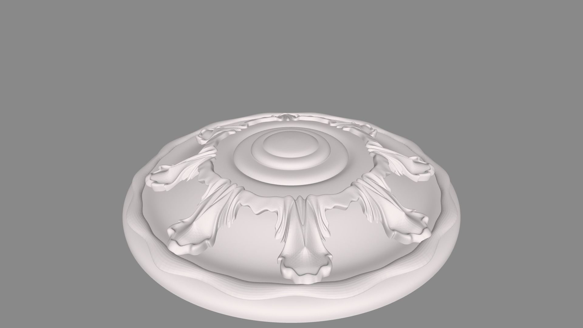 Round rosette 006 3D model 3D print model_3