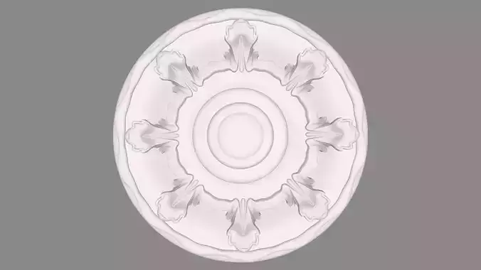 Round rosette 006 3D model 3D print model