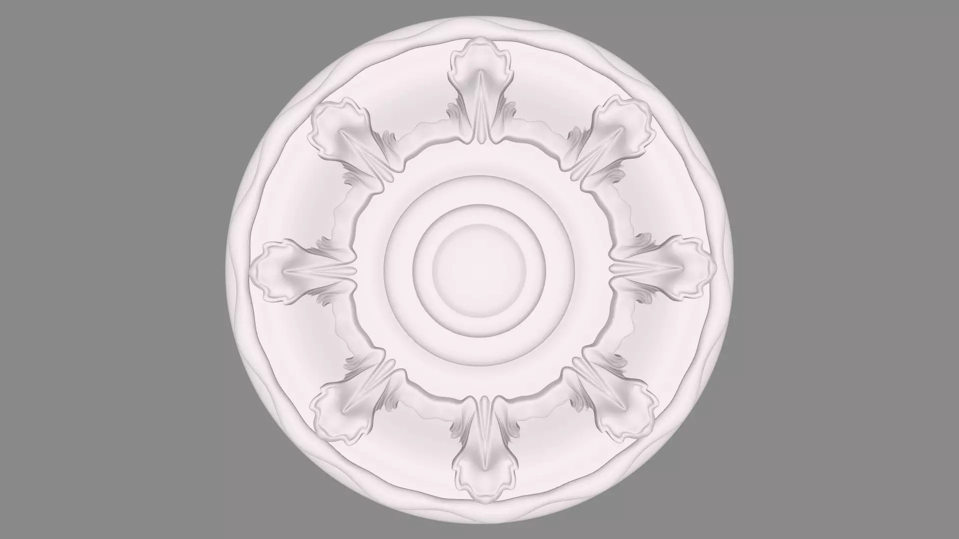 Round rosette 006 3D model 3D print model_0