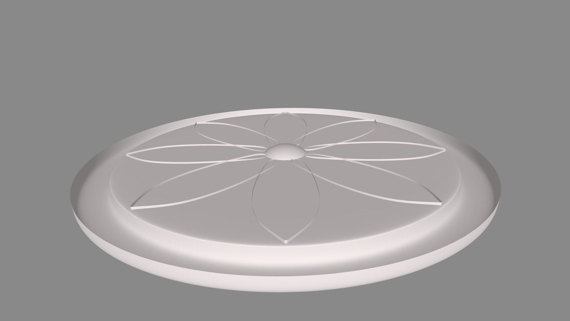 Round rosette 007 3D model 3D print model_3