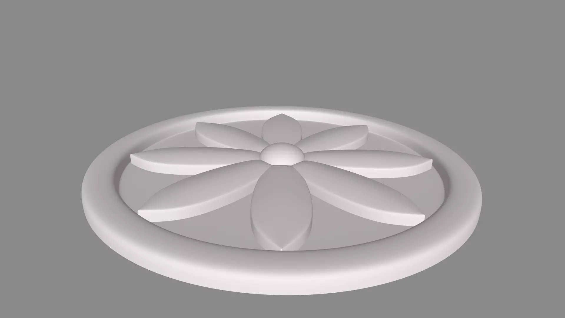 Round rosette 007 3D model 3D print model_0