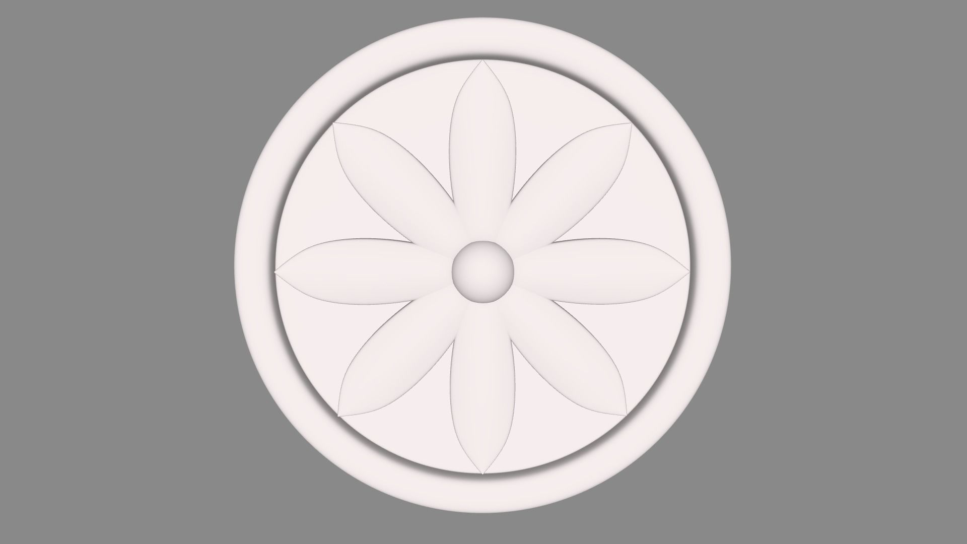 Round rosette 007 3D model 3D print model_4
