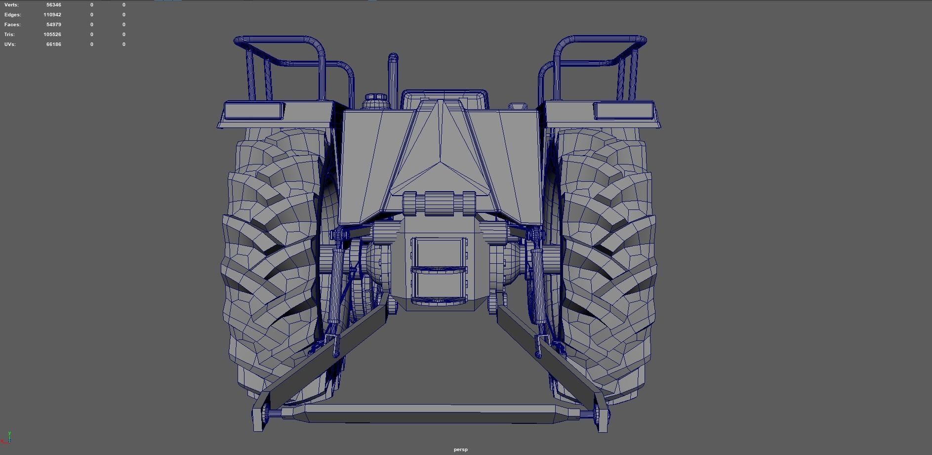Tractor Low Poly john deere Low-poly 3D model_12
