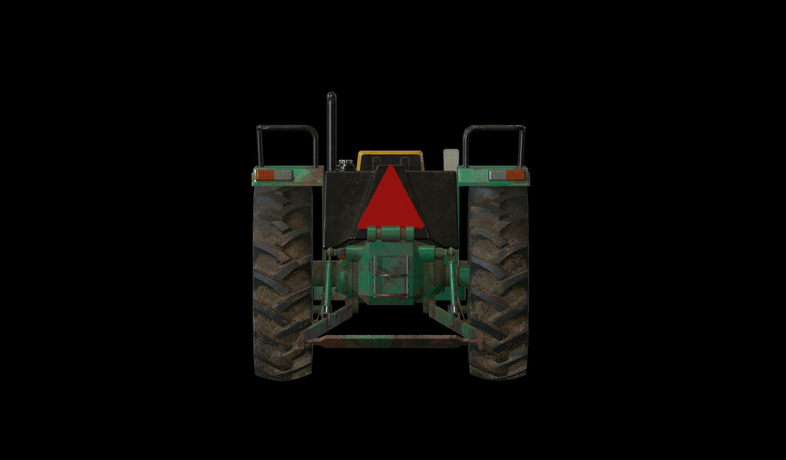 Tractor Low Poly john deere Low-poly 3D model_7