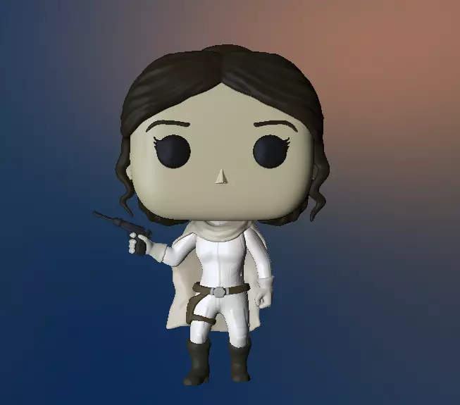 Funko Leia - Star wars 3D print model_0