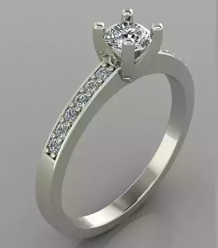 Solitaire Ring Engagement 3d print model