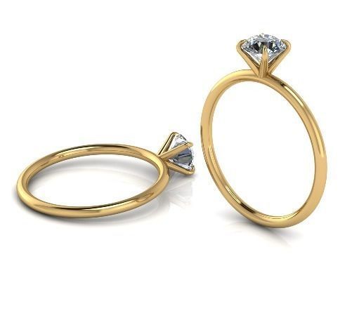 Solitaire Ring 3d print model 3D print model_6