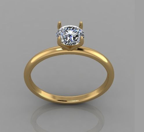 Solitaire Ring 3d print model 3D print model_1