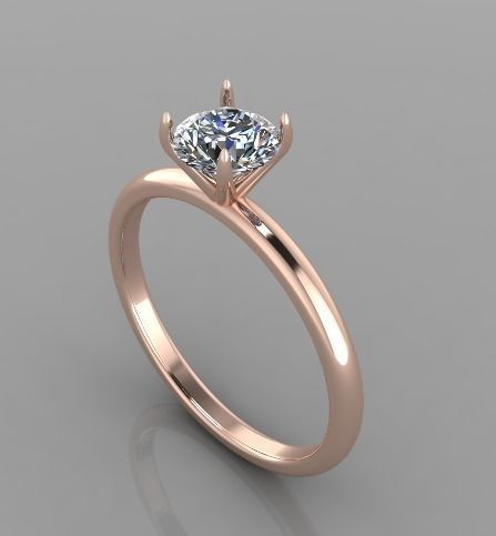 Solitaire Ring 3d print model 3D print model_3