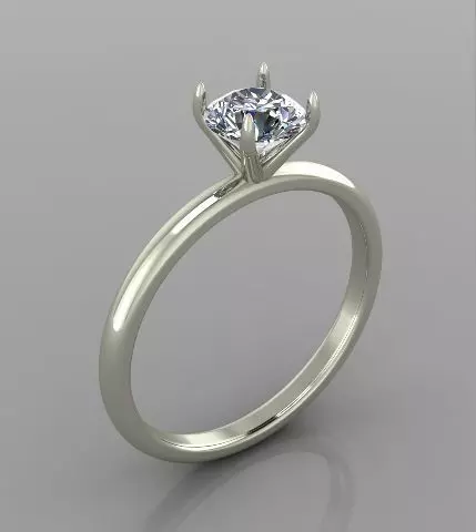 Solitaire Ring 3d print model 3D print model_0
