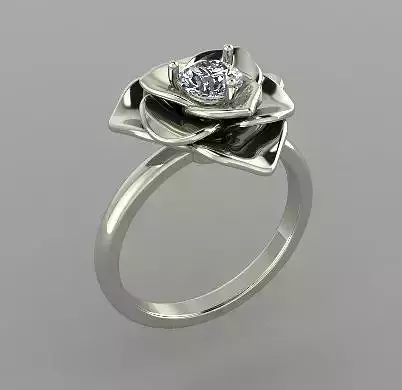 Rose ring for woman