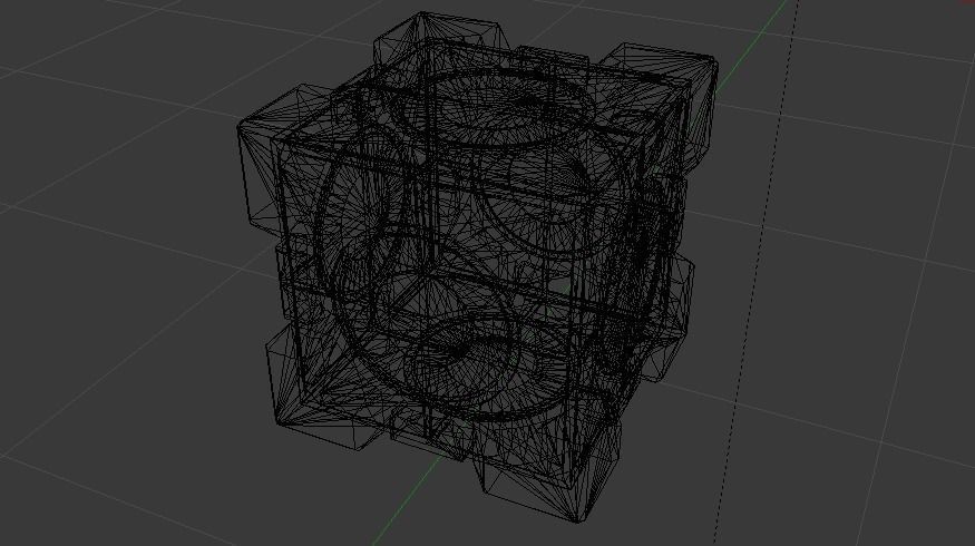 Cube Companion Low-poly 3D model_13
