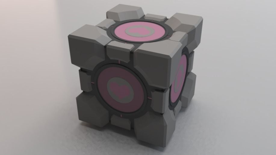 Cube Companion Low-poly 3D model_1