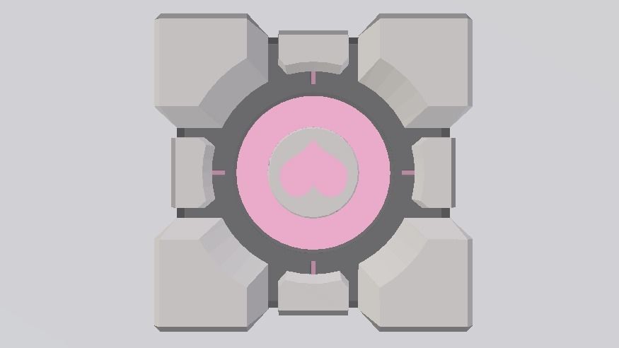 Cube Companion Low-poly 3D model_5