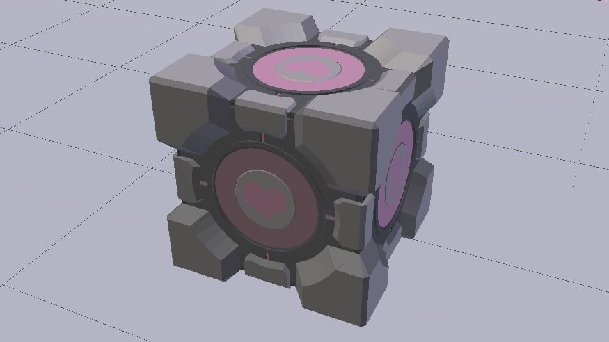 Cube Companion Low-poly 3D model_7