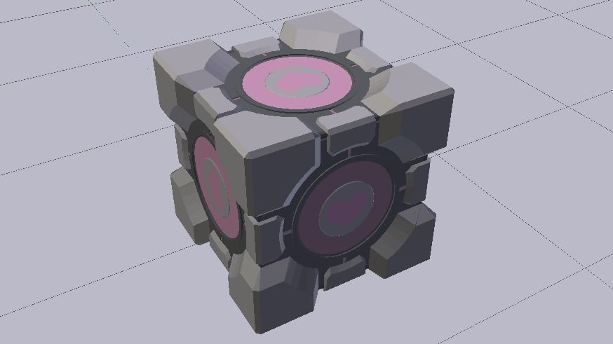 Cube Companion Low-poly 3D model_6