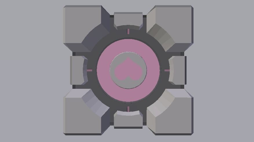 Cube Companion Low-poly 3D model_8