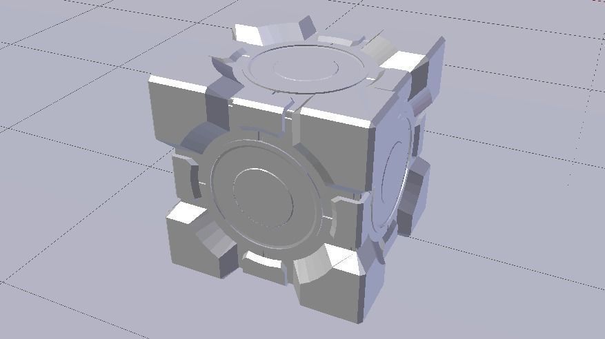 Cube Companion Low-poly 3D model_10