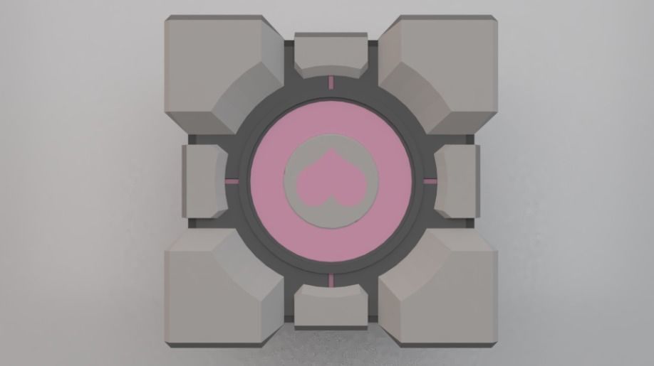 Cube Companion Low-poly 3D model_2