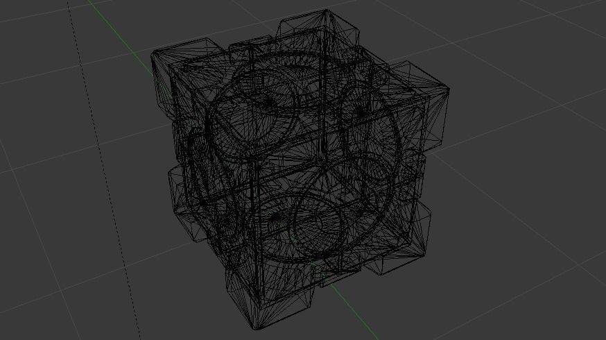 Cube Companion Low-poly 3D model_12
