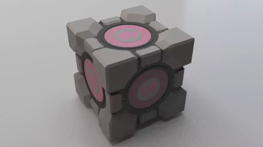 Cube Companion Low-poly 3D model_0