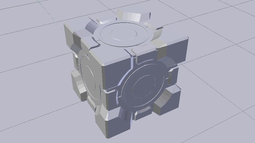 Cube Companion Low-poly 3D model_9