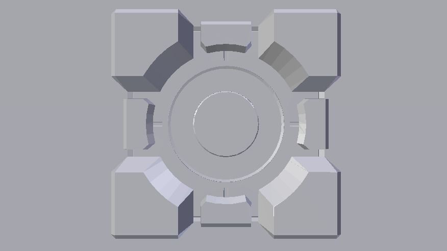 Cube Companion Low-poly 3D model_11