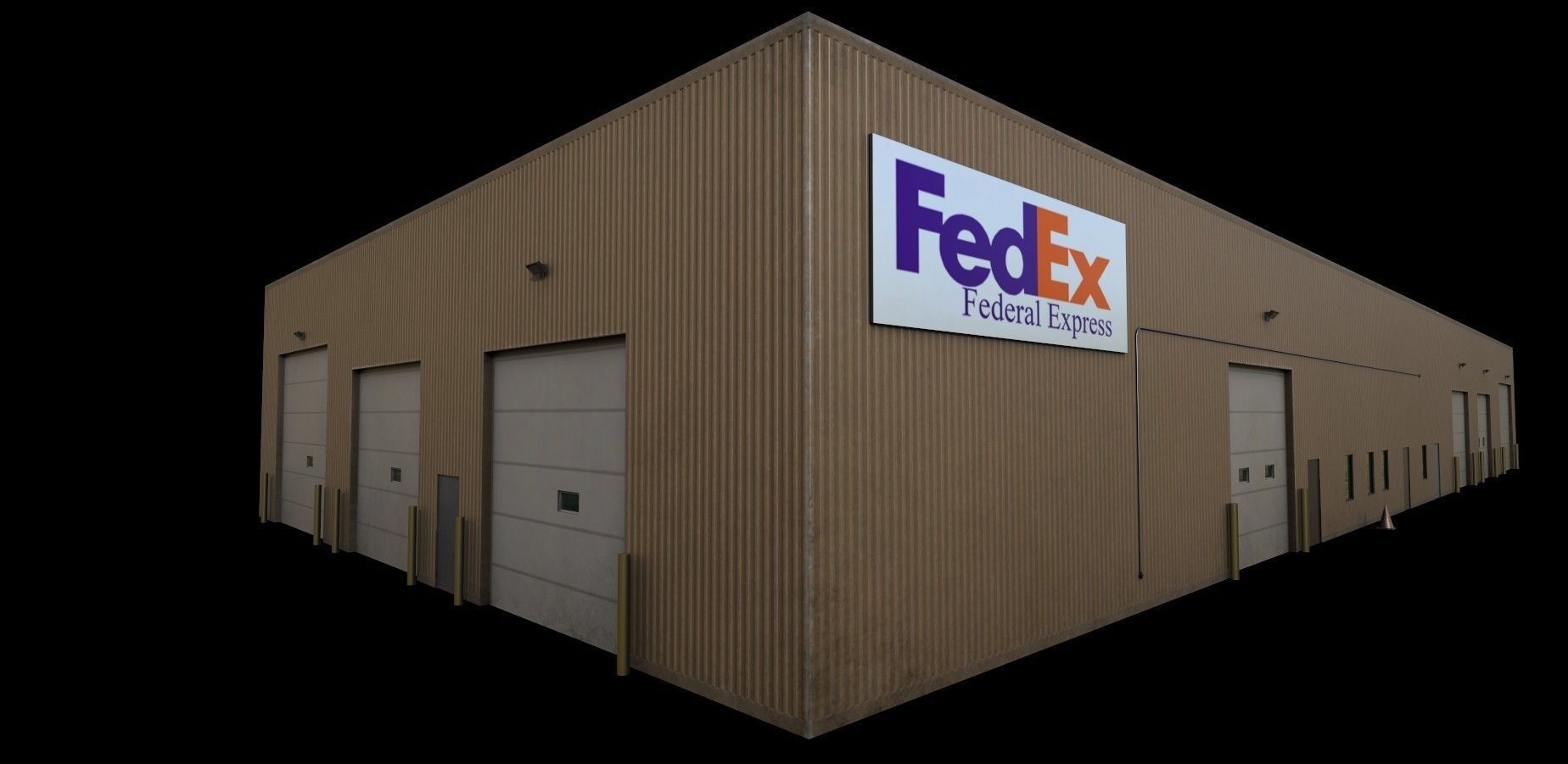 3D Building Low Poly Low-poly 3D model_1