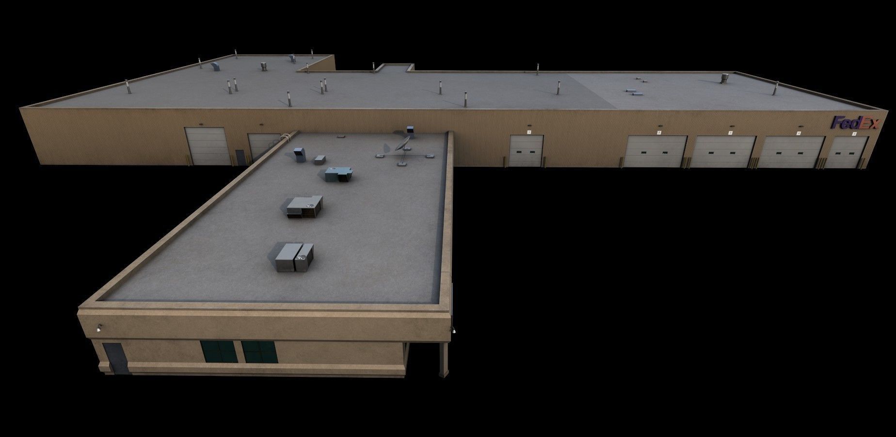 3D Building Low Poly Low-poly 3D model_4