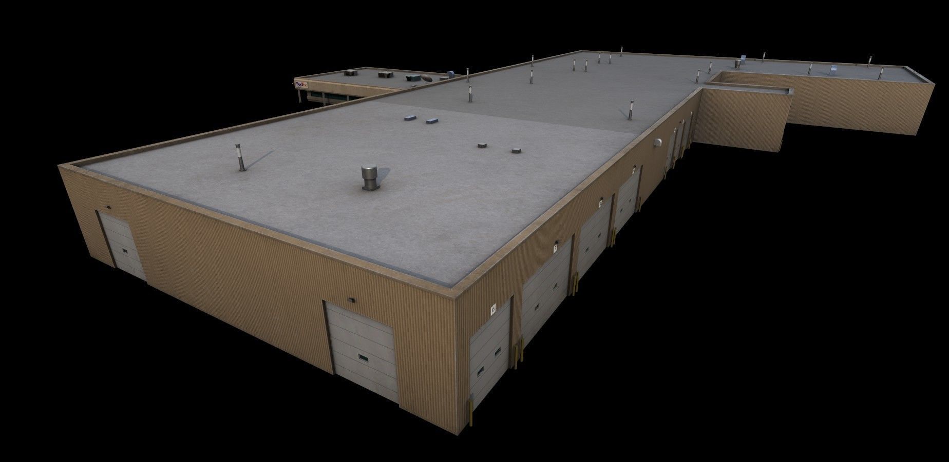 3D Building Low Poly Low-poly 3D model_6