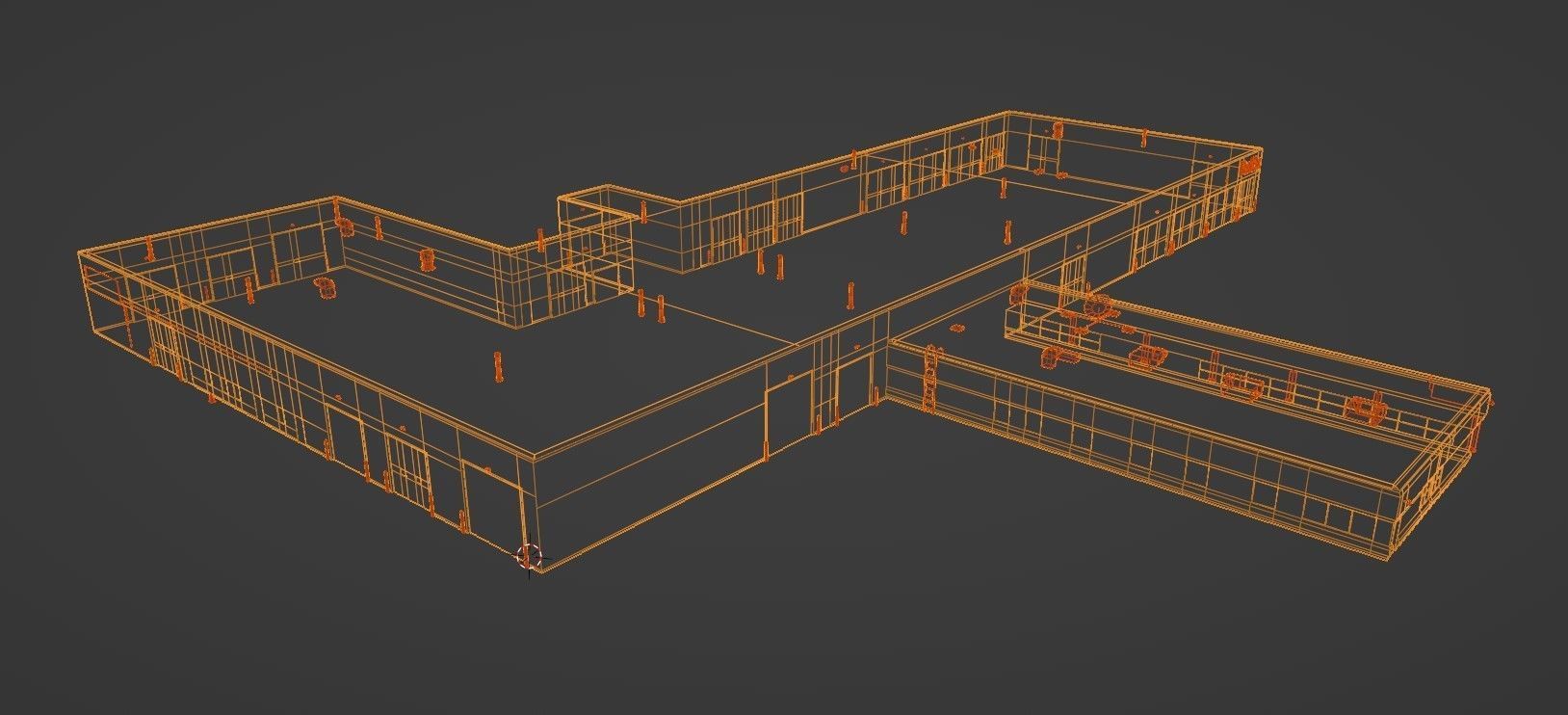 3D Building Low Poly Low-poly 3D model_5