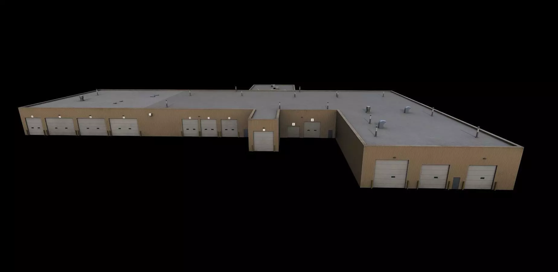 3D Building Low Poly Low-poly 3D model_0