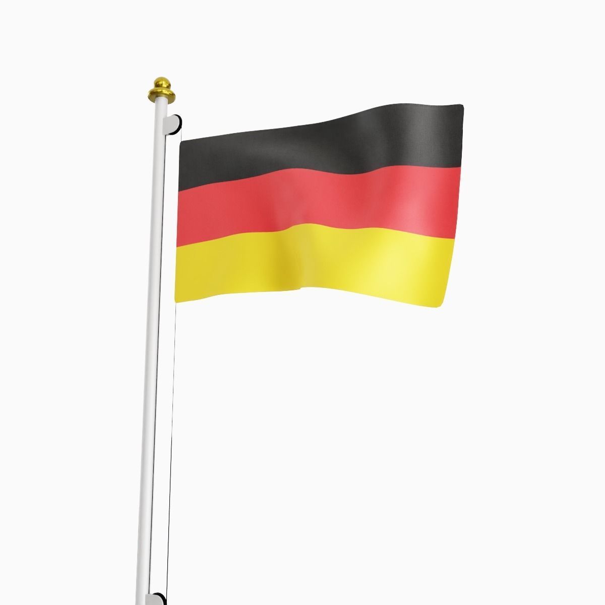 Flag of the Germany Low-poly 3D model_5