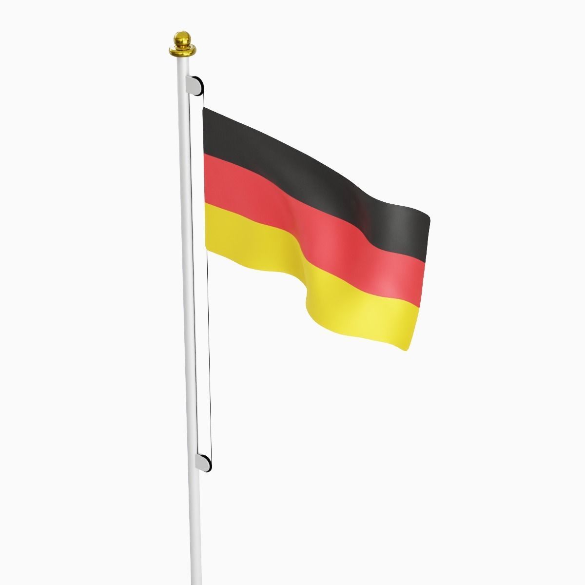Flag of the Germany Low-poly 3D model_2