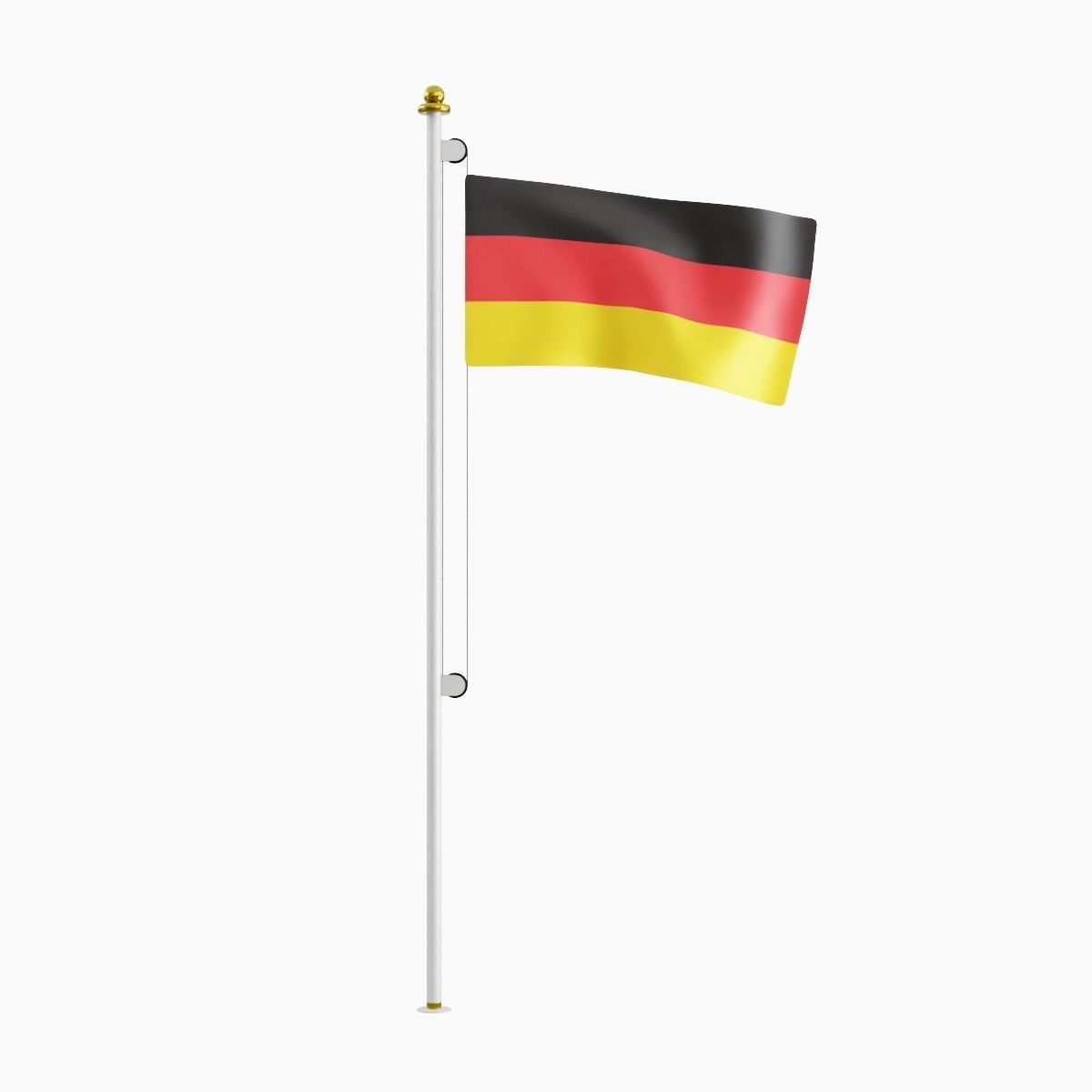 Flag of the Germany Low-poly 3D model_3