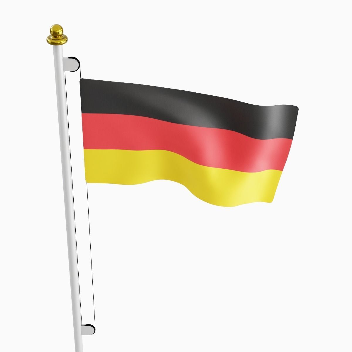 Flag of the Germany Low-poly 3D model_4