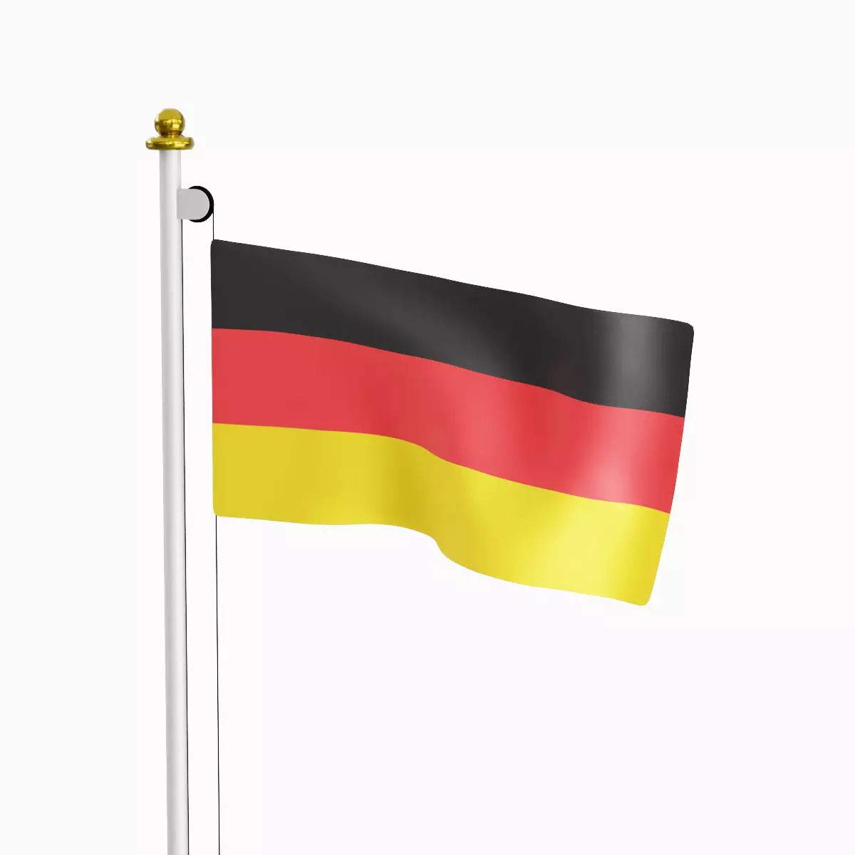 Flag of the Germany Low-poly 3D model_0