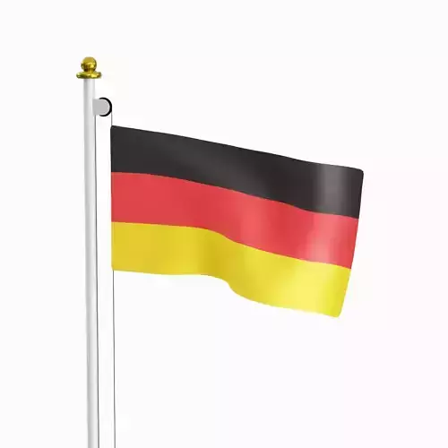 Flag of the Germany Low-poly 3D model