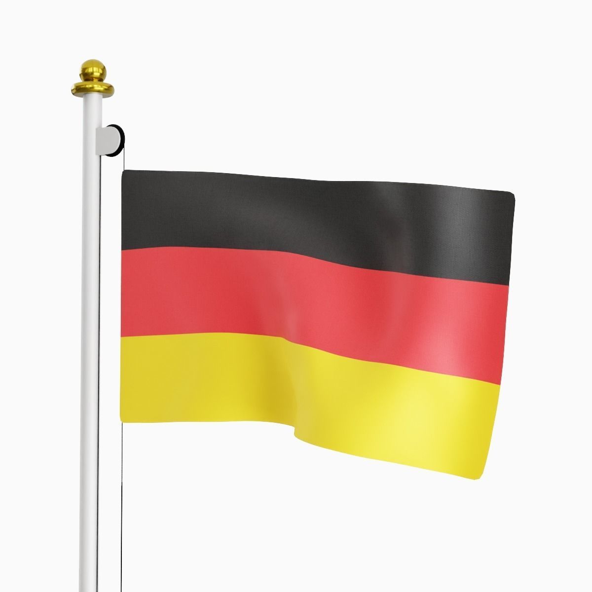 Flag of the Germany Low-poly 3D model_1