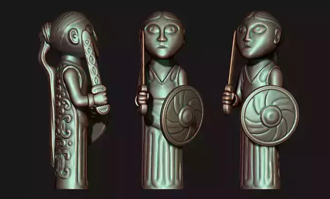 Valkyrie Statuille - CNC and 3D print model