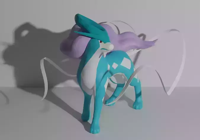 Suicune pokemon 3D print model