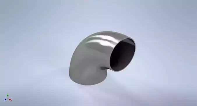 3 inches NPS BW 90 Degrees LR Elbows ASME-ANSI 3D print model