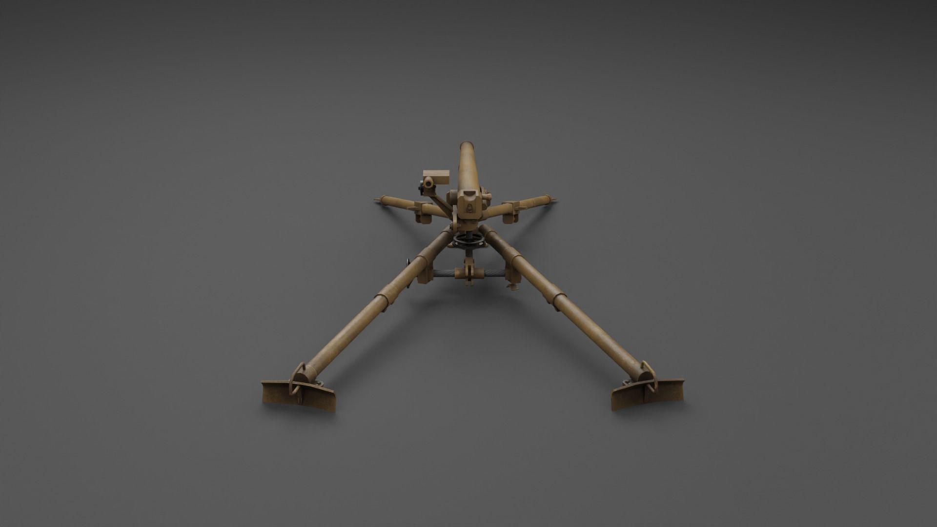 Type 11 37 mm infantry gun Low-poly 3D model_23