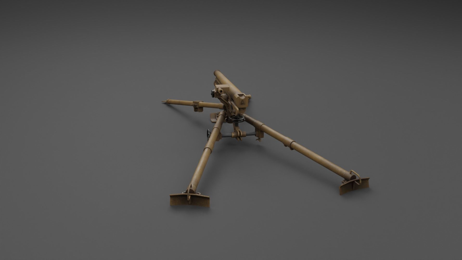 Type 11 37 mm infantry gun Low-poly 3D model_17